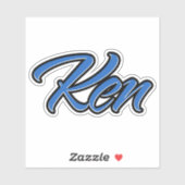Ken Name blue Aufkleber Sticker Stickerset (Blatt)