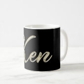 Ken Name whitegold Tasse Teetasse Kaffeetasse (VorderseiteRechts)