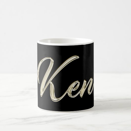 Ken Name whitegold Tasse Teetasse Kaffeetasse (Mittel)