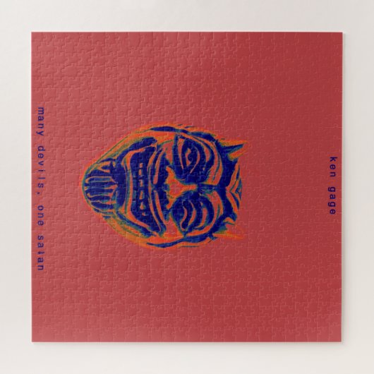 Ken sieht viele Teufel, ein Satan-Puzzle Puzzle (Horizontal)