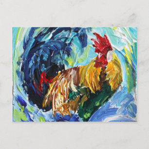 Ken the Rooster. Liebe Hühner Liebe dieser besonde Postkarte