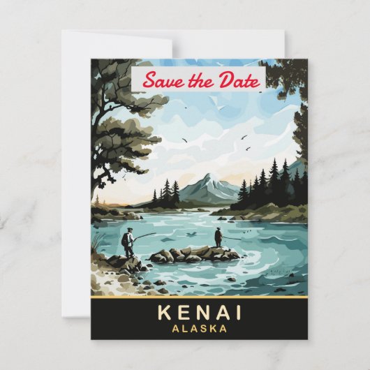 Kenai Alaska Bergsee Hochzeits Einladung (Vorderseite)