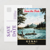 Kenai Alaska Bergsee Hochzeits Einladung (Vorne/Hinten)