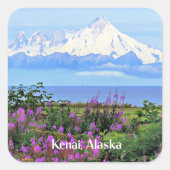 Kenai, Alaska landschaftliches Foto Quadratischer Aufkleber (Vorderseite)