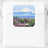 Kenai, Alaska landschaftliches Foto Quadratischer Aufkleber (Tasche)