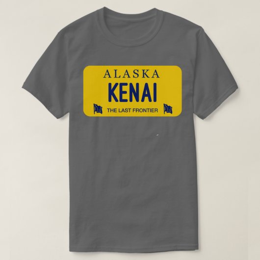 Kenai Alaska License Plate Name Stadt T-Shirt (Design vorne)