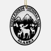Kenai Fjord-Nationalpark-Alaska-Elchverzierung Keramikornament (Rechts)