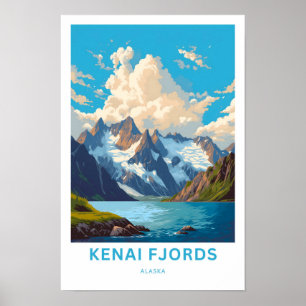 Kenai Fjords Alaska Travel Print Poster