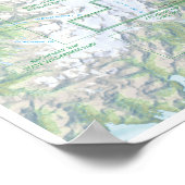 Kenai Fjords Kartenplakat Poster (Ecke)