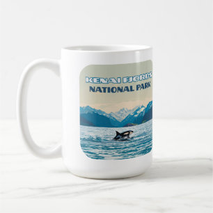 Kenai Fjords National Park Orca Alaska Retro Kaffeetasse