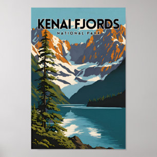 Kenai Fjords National Park Travel Poster
