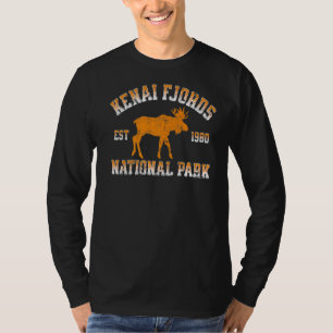 Kenai Fjords Nationalpark Alaska Elche Außen V T-Shirt