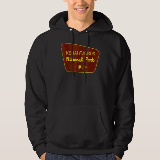 Kenai Fjords Nationalpark Alaska Natur Distresse Hoodie (Vorderseite)