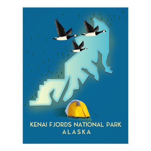 Kenai Fjords Nationalpark Alaska Reiseplan Fotodruck (Vorne)