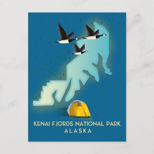 Kenai Fjords Nationalpark Alaska Reiseplan Postkarte (Vorderseite)