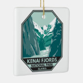 Kenai Fjords Nationalpark Alaska Vintag Keramikornament (Rechts)