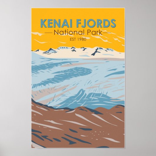 Kenai Fjords Nationalpark Harding Icefield Poster (Vorne)