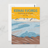 Kenai Fjords Nationalpark Harding Icefield Postkarte (Vorne/Hinten)