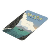 Kenai Fjords Nationalpark Illustration Reisen Art Magnet (Linke Seite)