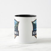 Kenai Fjords Nationalpark Illustration Retro Art Tasse (Zentrum)