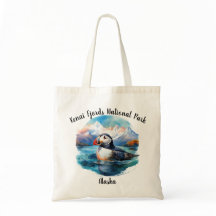 Kenai Fjords Nationalpark Puffin Tote Bag