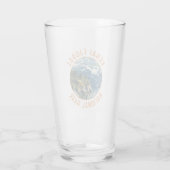 Kenai Fjords Nationalpark Retro Distressed Circle Glas (Rückseite)