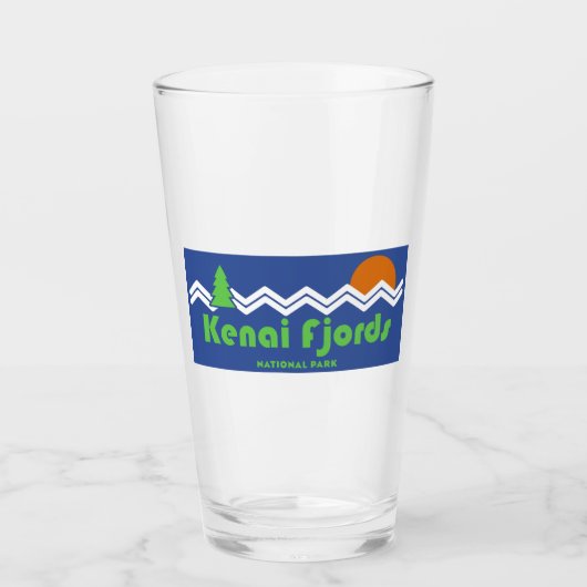 Kenai Fjords Nationalpark Retro Glas (Vorderseite)