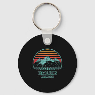 Kenai Fjords Nationalpark Retro Wandern Vintage 80 Schlüsselanhänger