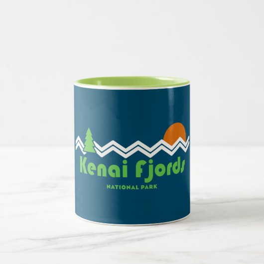 Kenai Fjords Nationalpark Retro Zweifarbige Tasse (Mittel)