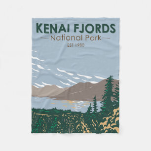 Kenai Fjords Nationalpark Skilak Vintage Fleecedecke