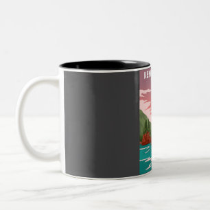 Kenai Fjords Nationalpark Vintage Travel Poster Zweifarbige Tasse