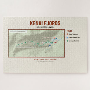 Kenai-Fjords-Nationalpark-Wanderkarte-Rätsel Puzzle