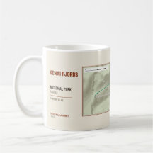 Kenai Fjords Nationalpark-Wanderwegkarte-Mug