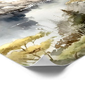 Kenai Fjords Nationalpark Wasserfarben-Poster Poster (Ecke)