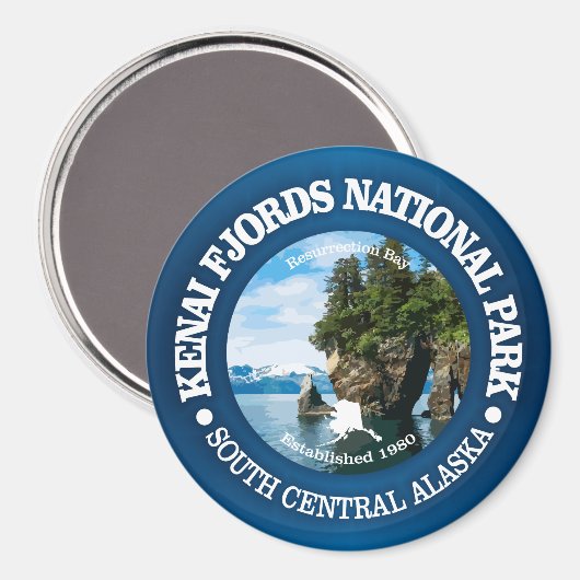 Kenai Fjords NP Magnet (Vorderseite/Rückseite)