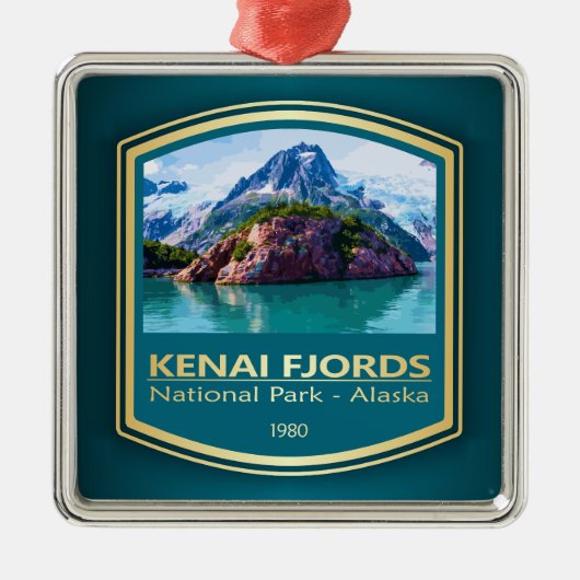 Kenai Fjords NP (PF1) Ornament Aus Metall (Vorne)