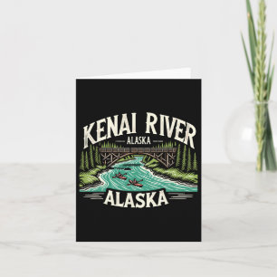Kenai Fluss Alaska Ak Lachs Fischerboot Retro Karte