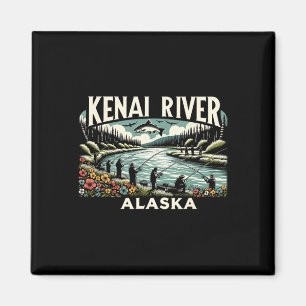 Kenai Fluss Alaska Ak Lachsangeln Naturfreunde Magnet