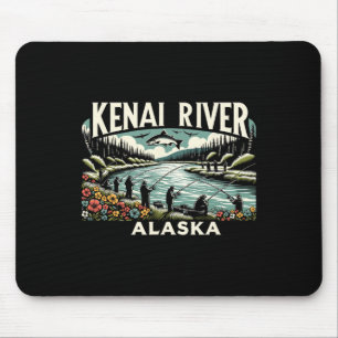 Kenai Fluss Alaska Ak Lachsangeln Naturfreunde Mousepad