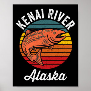 Kenai-Fluss Alaska Lachs-Angeln Poster