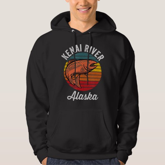Kenai Fluss Alaska Lachs Fischen T-ShirtLightweig Hoodie (Vorderseite)