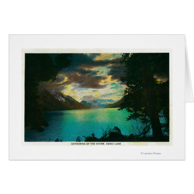 Kenai Lake, Alaska mit Storm-Ansammlung (Vorderseite (Horizontal))