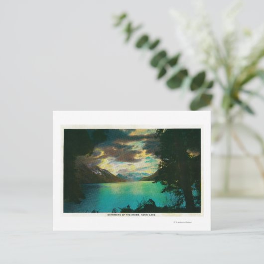 Kenai Lake, Alaska mit Storm-Ansammlung Postkarte (Stehend Vorderseite)