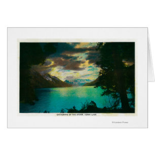 Kenai See, Alaska mit Sturm-Ansammlung