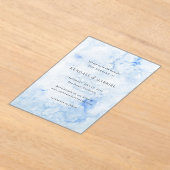 Kendall Blue Elegant Wedding Save the Date Acryleinladungen (Ablage )