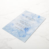 Kendall Blue Elegant Wedding Save the Date Folieneinladung (Gedreht)
