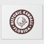 Kendall Florida Circle - Braun  Geschenkpapier (Flach)