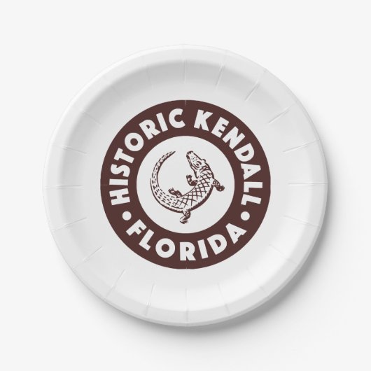 Kendall Florida Circle - Braun Pappteller (Vorderseite)
