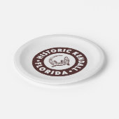Kendall Florida Circle - Braun Pappteller (Schrägansicht)