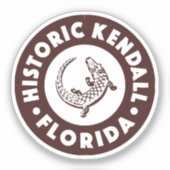 Kendall Florida Circle - Brown Aufkleber (Vorderseite)